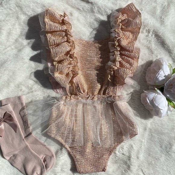 💕Beautiful Special Occasion Baby Girl Romper - Picture 8 of 13